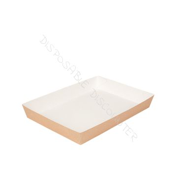 Snack Board nano Cardboard 255x180x37mm Brown White