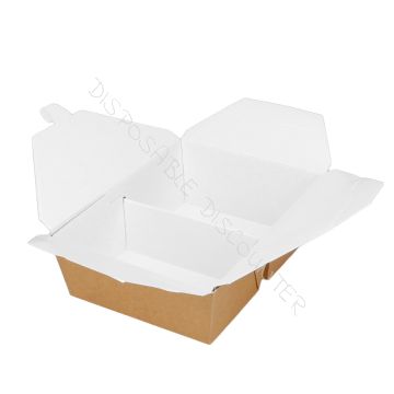 MealBox 2 compartments 990+990ml nano Cardboard Brown