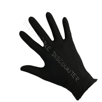 Handschoenen Nitril ongepoederd maat S Zwart 