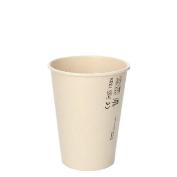 BIO Milkshakebeker klein 300ml Bagasse