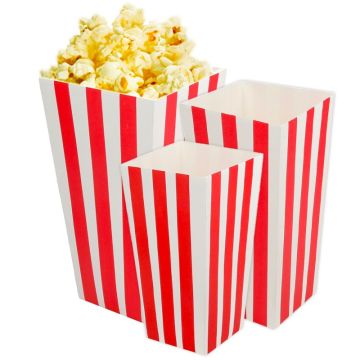 Récipient à pop-corn nano carton Medium 2000ml Stripes