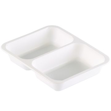 Menüschale 2-geteilt 227x178x45mm weiß