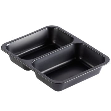 Menüschale 2-geteilt 227x178x40mm schwarz