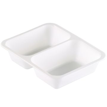 Menüschale 2-geteilt 227x178x50mm weiß