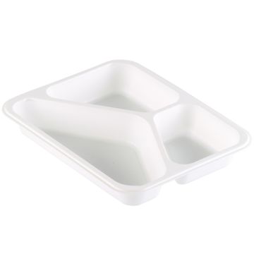 Menüschale 3-geteilt 227x178x32mm weiß