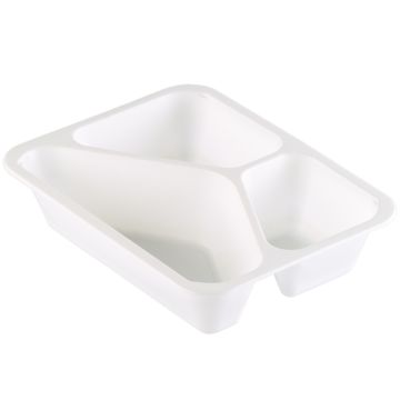 Menüschale 3-geteilt 227x178x50mm weiß