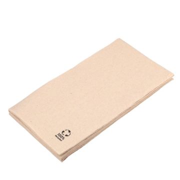 BIO Double Point Cocktailserviette 40 cm 1/8 Falttechnik Natur